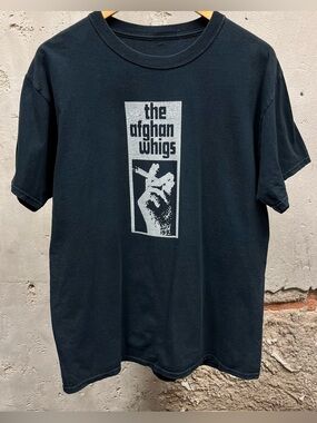 Vintage The Afghan Whigs Black Y2K Unisex Logo T-Shirt Large L Band Shirt
